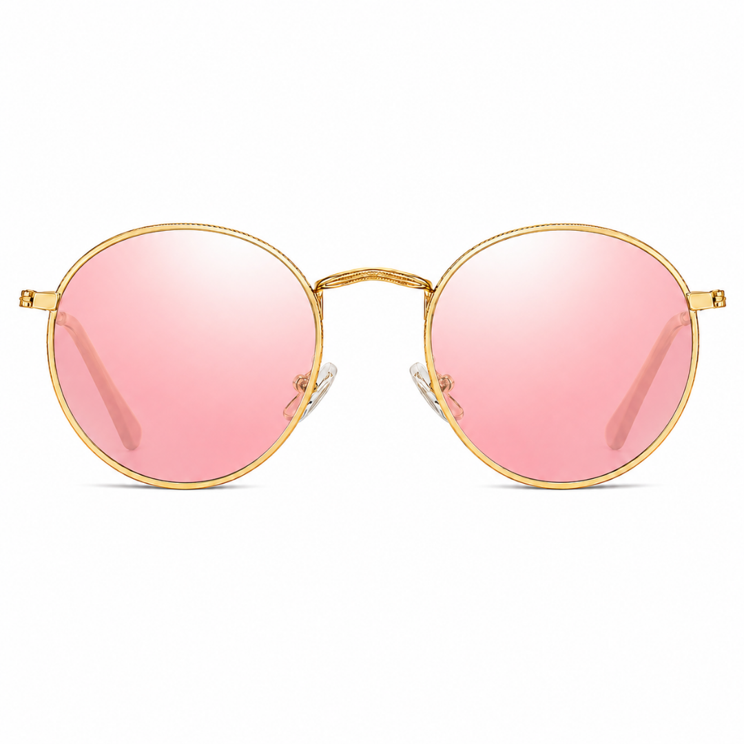 First Lens Polarized Mirrored Sunglasses Pink Gold S510