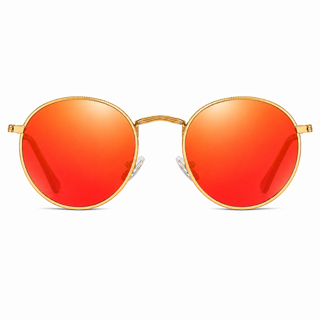 First Lens Polarized Mirrored Sunglasses Red Gold S508