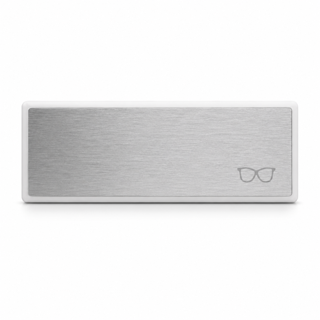 First Lens Premium Hard Shell Eyeglass Case – Grey