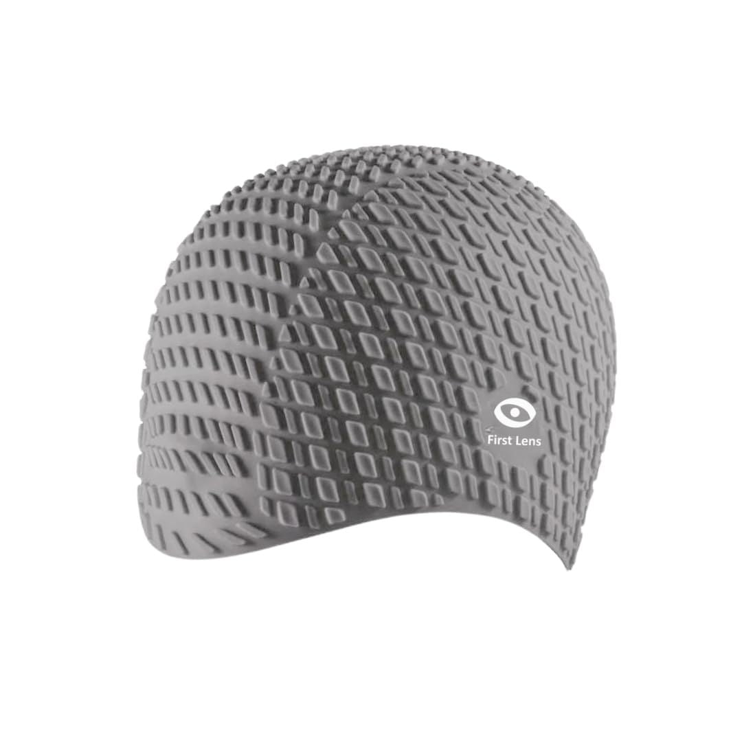 First Lens Square Swimming Cap for Men & Women