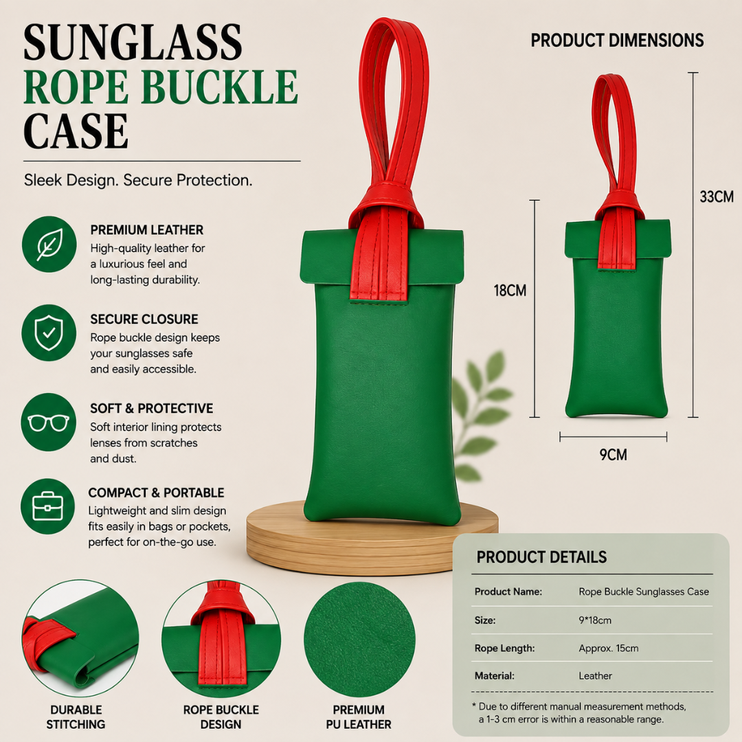 First Lens Zorven Sunglass Case Green & Red A093