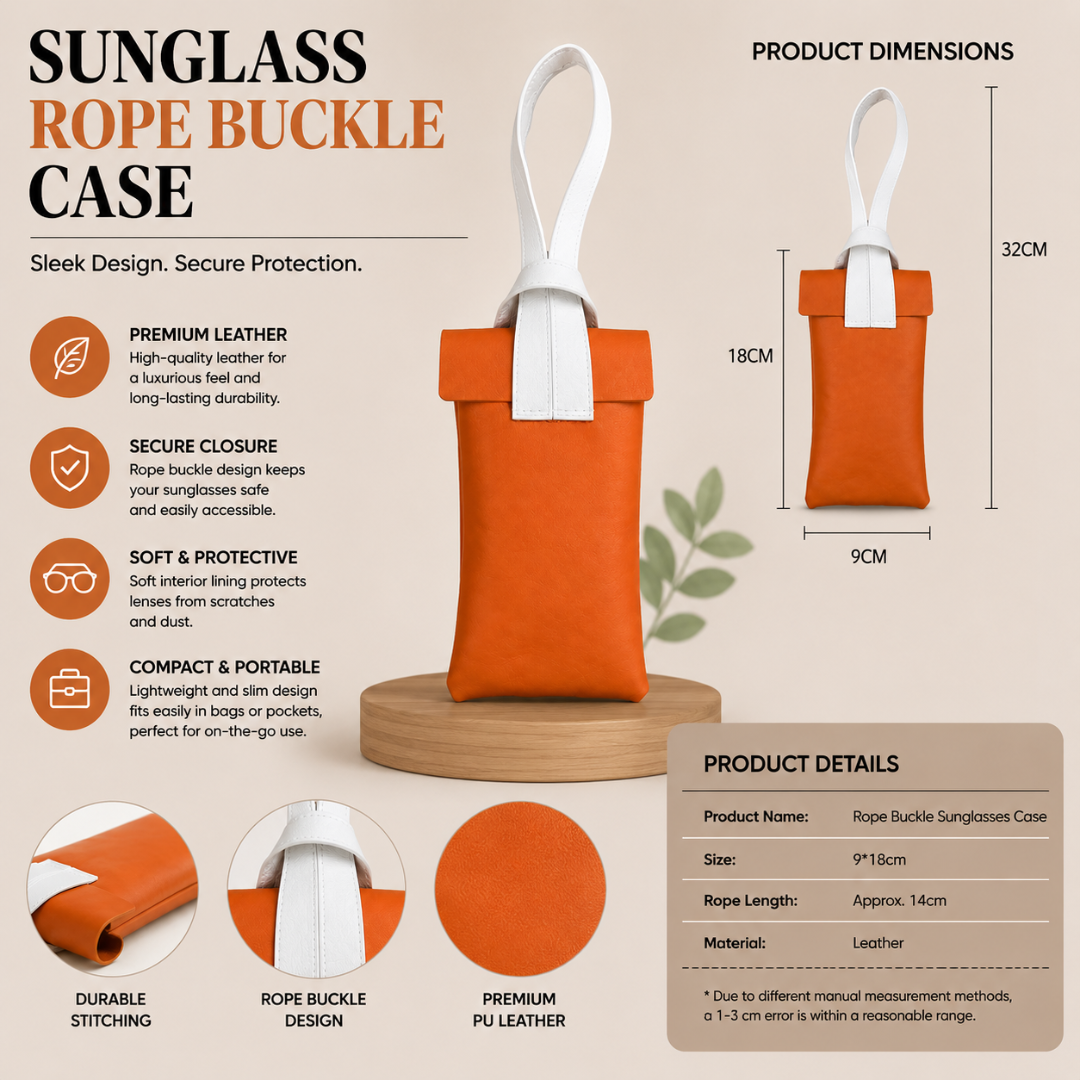 First Lens Zorven Sunglass Case Orange & White A087