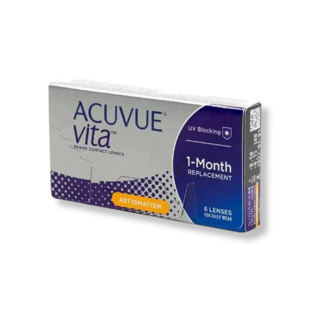 First Lens: Packaging of Johnson & Johnson Acuvue Vita Toric lenses