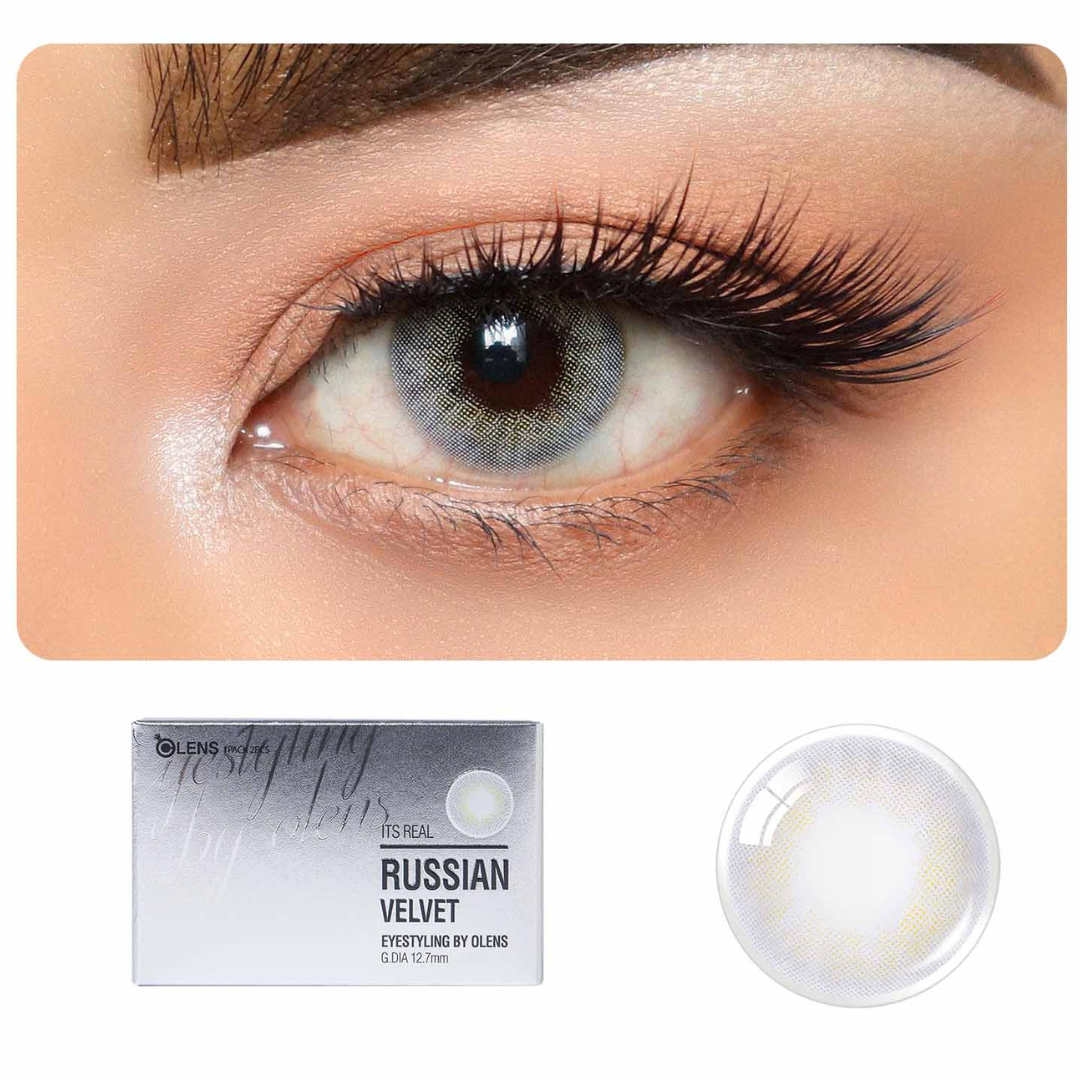OLENS Russian Velvet Gray Monthly (2 Lens/Box)