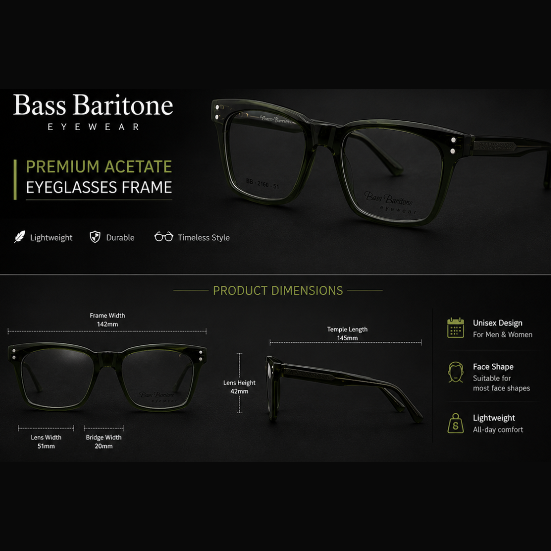 First Lens Phantom Blue Light Computer Glasses Crystal Green