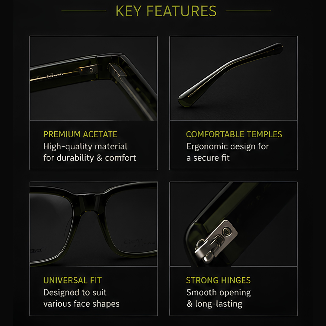 First Lens Phantom Blue Light Computer Glasses Crystal Green