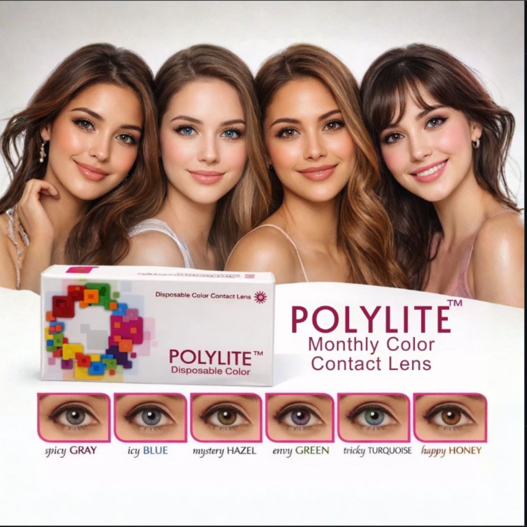 Polylite Monthly Disposable Color Contact Lens(1 lens Box)