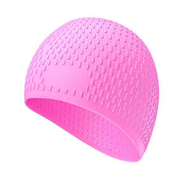 First Lens Silicone Adults swimming Cap - Bubble Dot Purple - CA08