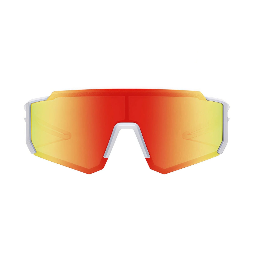 First Lens Customized Power Cycling/Running/Sports Sunglasses Uv400 + Polarized-S039 Orange White
