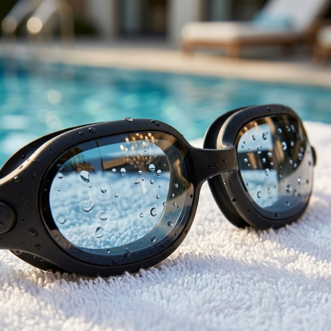 First Lens Customize Powered Swimming Goggles with UV Protection & Antifog - SW019