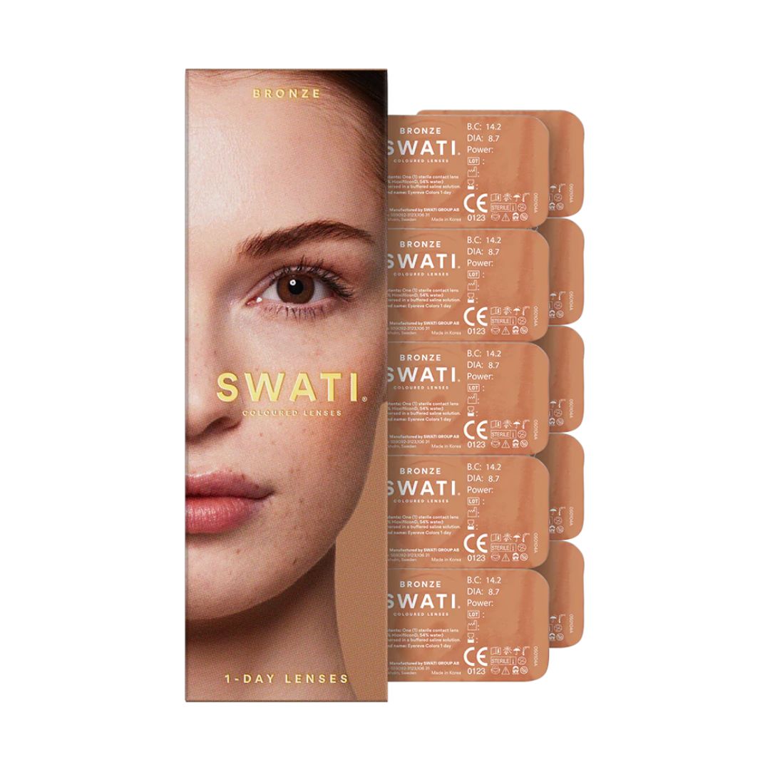 Swati Bronze dark brown daily contact lenses 10 pack