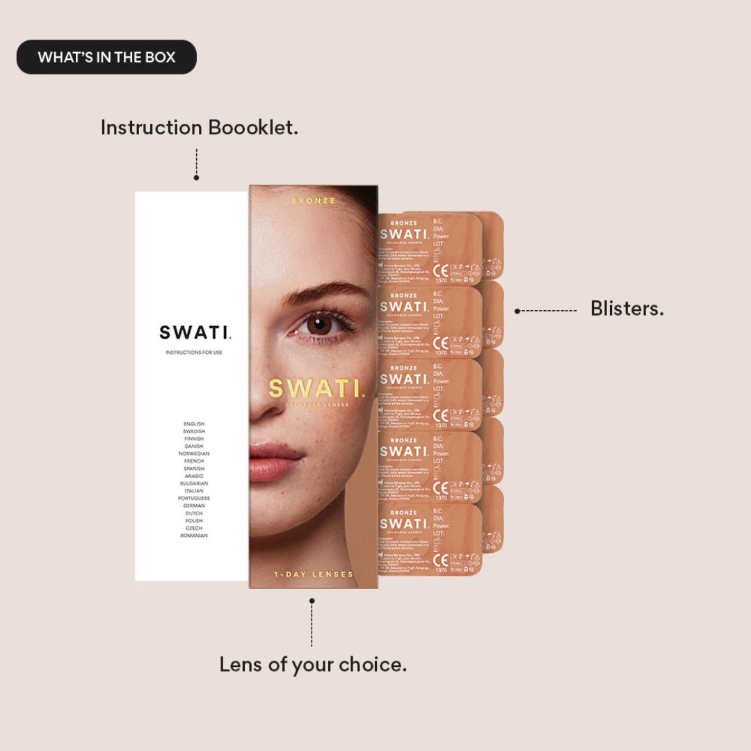 Swati Bronze cosmetic brown contact lenses for daily wear