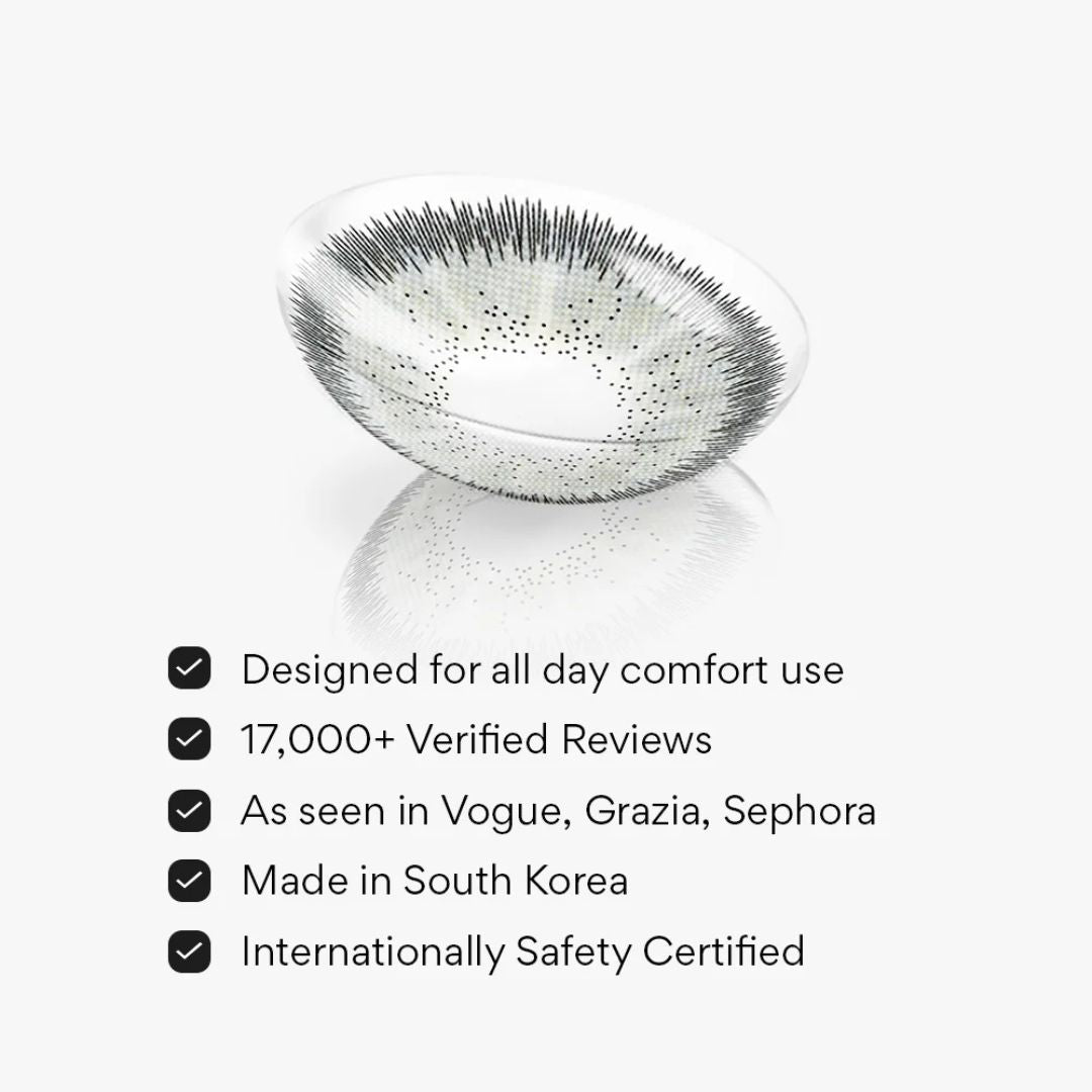 Dark grey contact lenses – Swati Graphite daily disposable