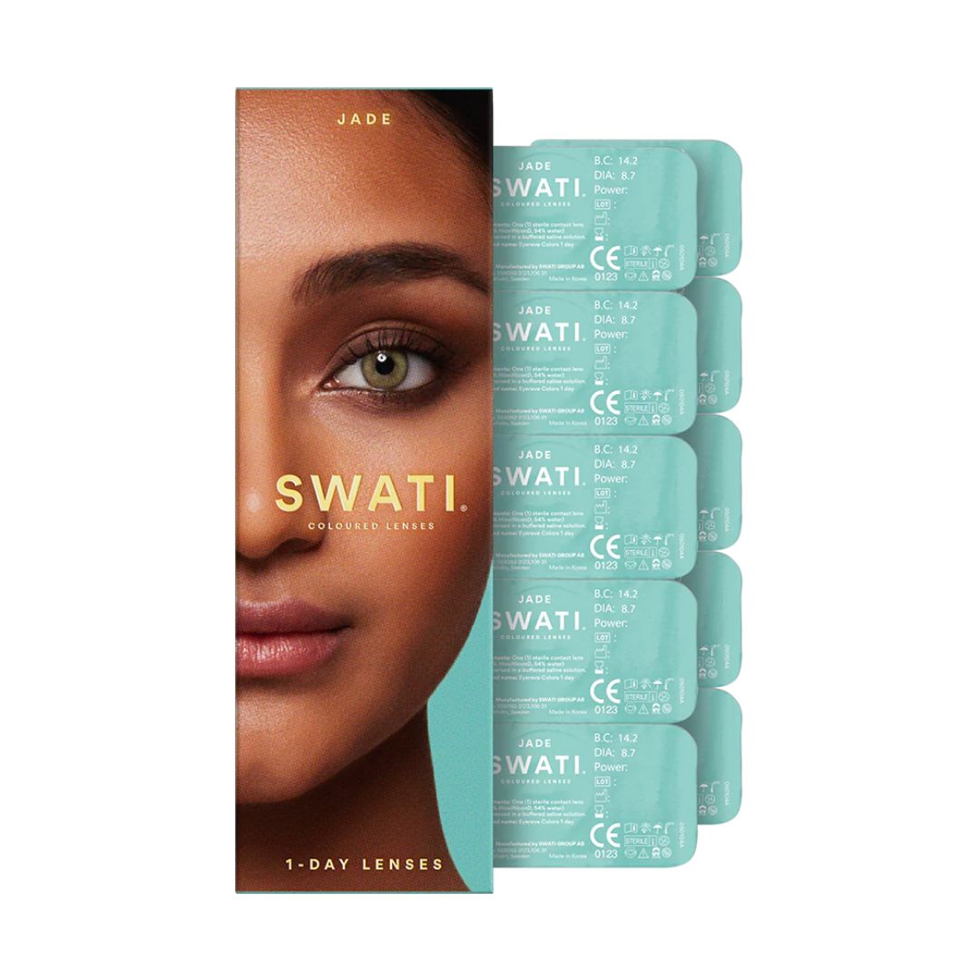 Swati Jade Green daily contact lenses for natural eye color