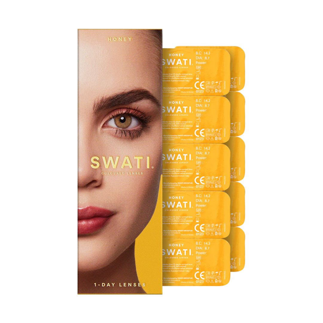 Swati Honey hazel brown daily contact lenses 10 pack