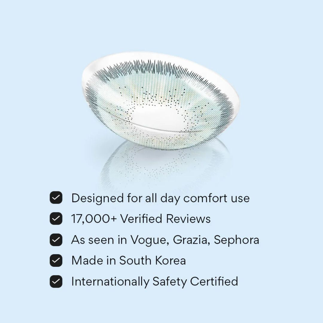 Light blue contact lenses – Swati Aquamarine daily wear