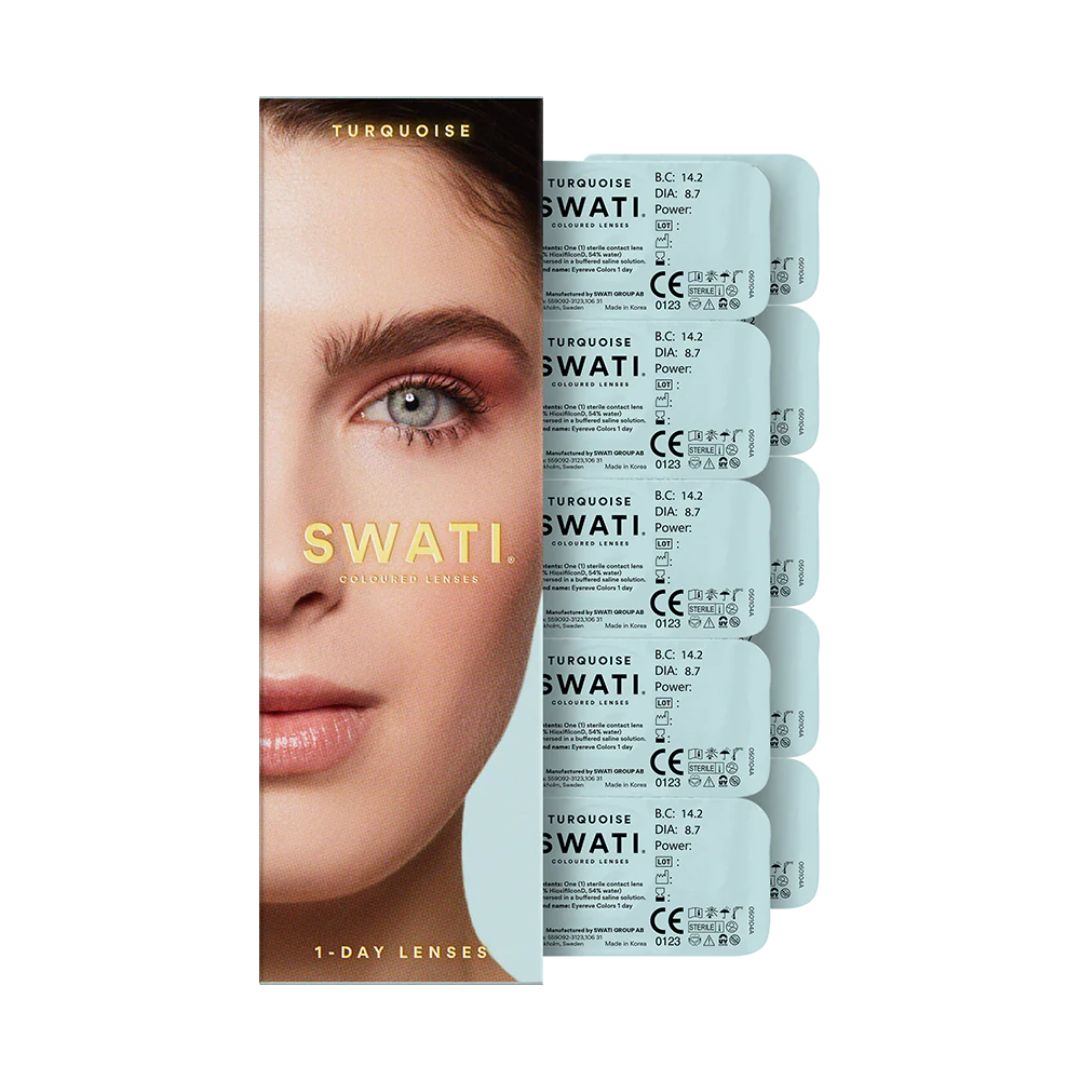 Swati Turquoise light blue green daily contact lenses