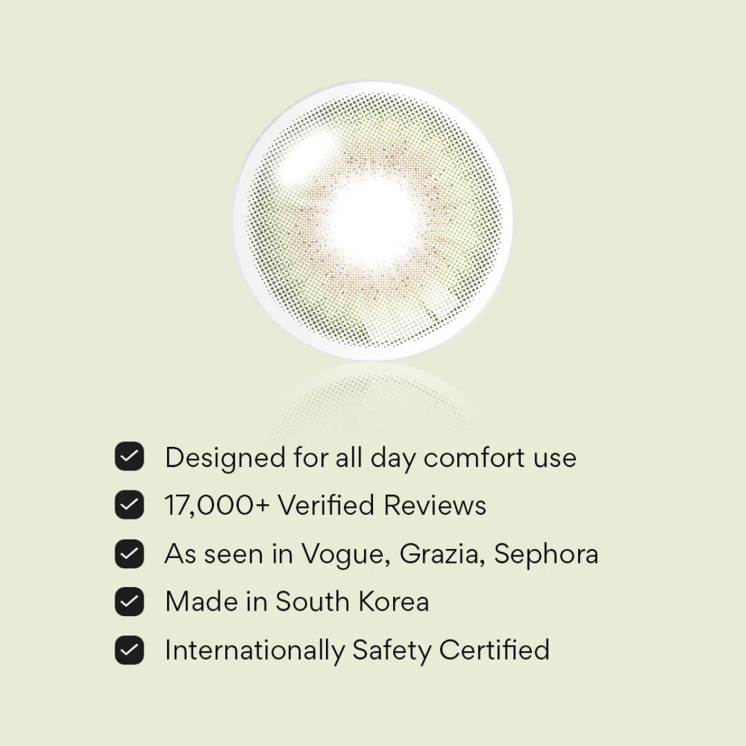 Swati Color Contact Lens - Olivine Green Brown