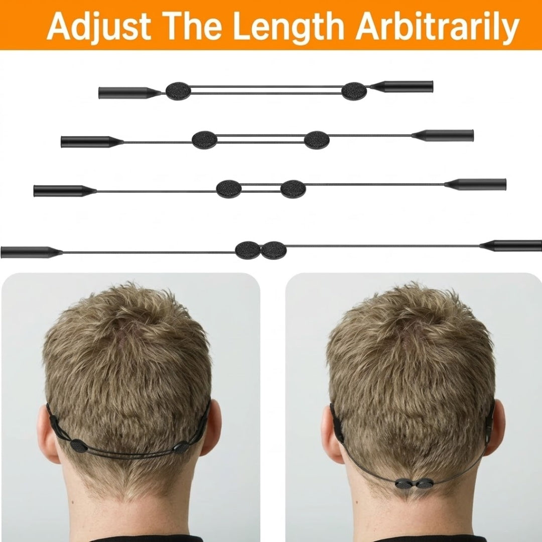 Eyeglass strap length adjustment and fitting guide