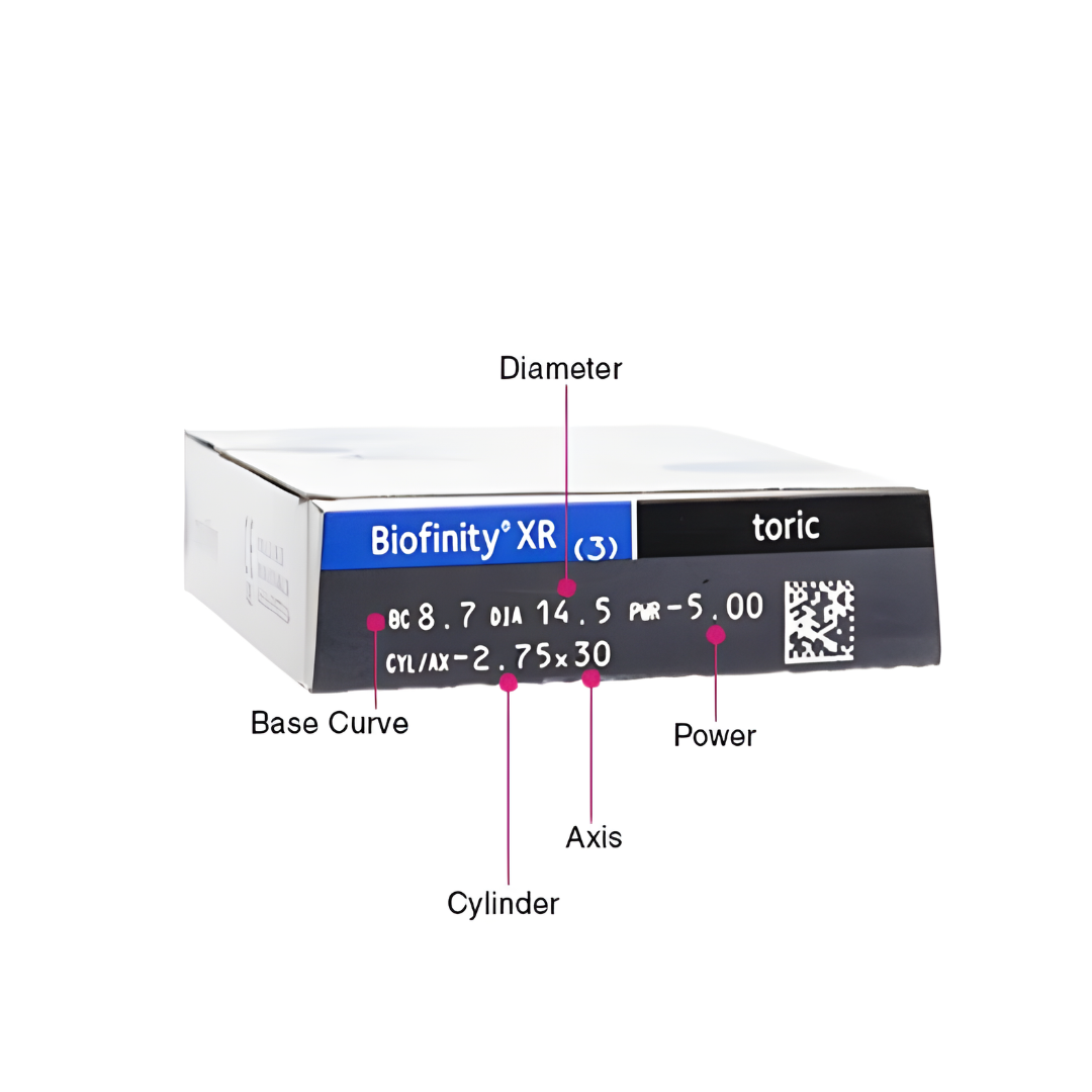 Biofinity XR Toric lenses from First Lens: Designed for maximum comfort and precise vision correction.