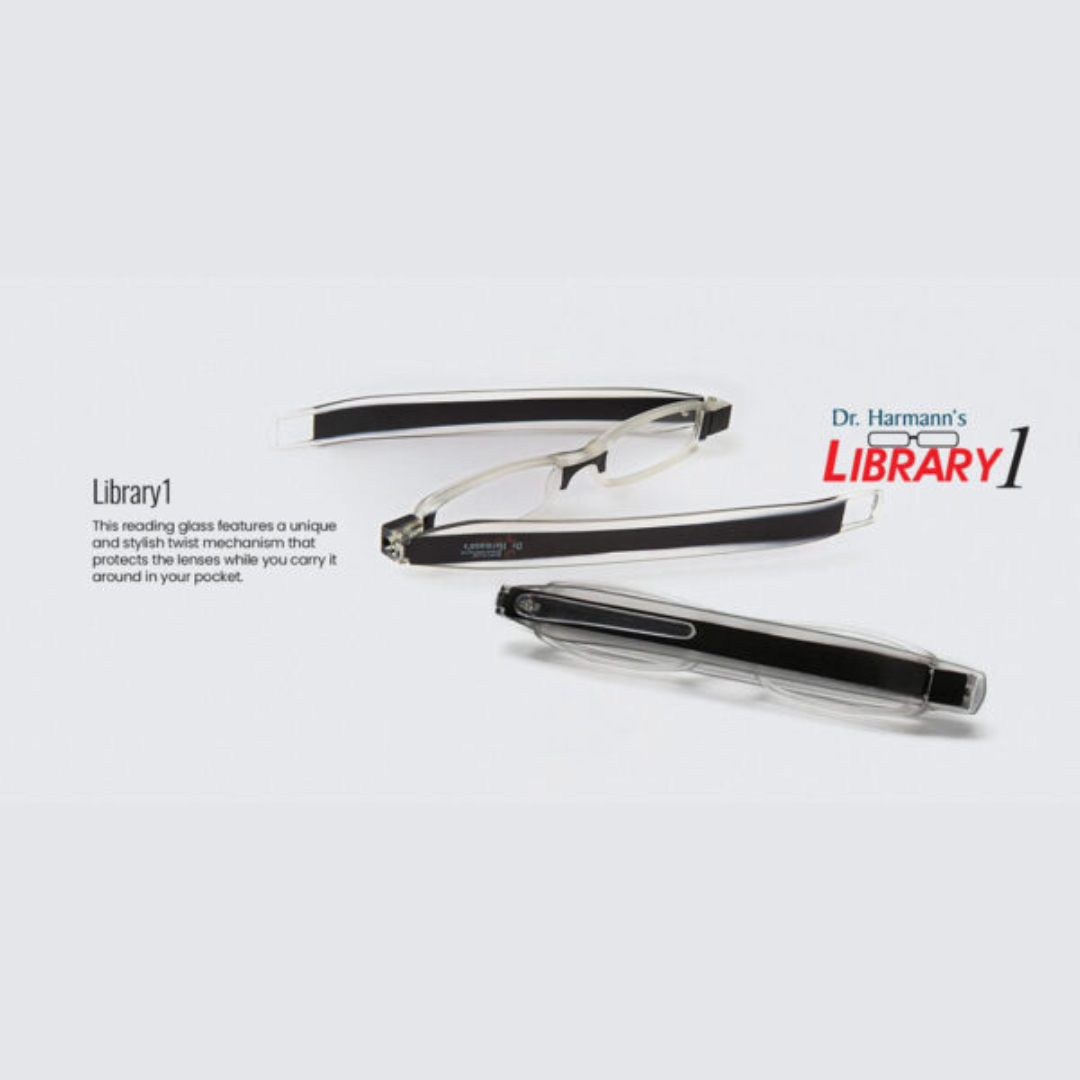 First Lens Dr. Harmanns reading glasses Library1 reading glasses Time Essentials