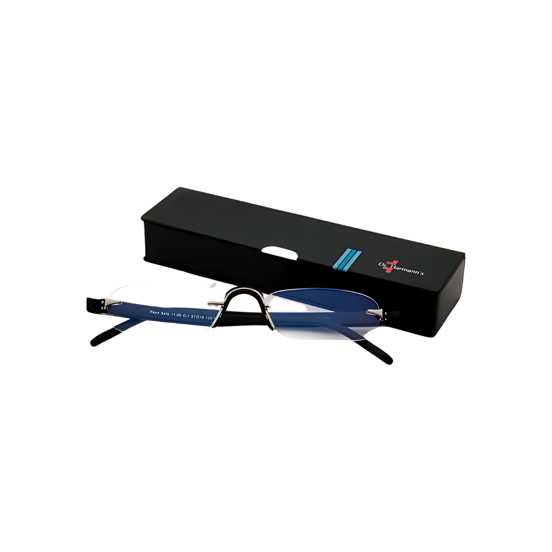 First Lens Dr. Harmanns reading glasses ReadSafe Blue Block for digital eye strain