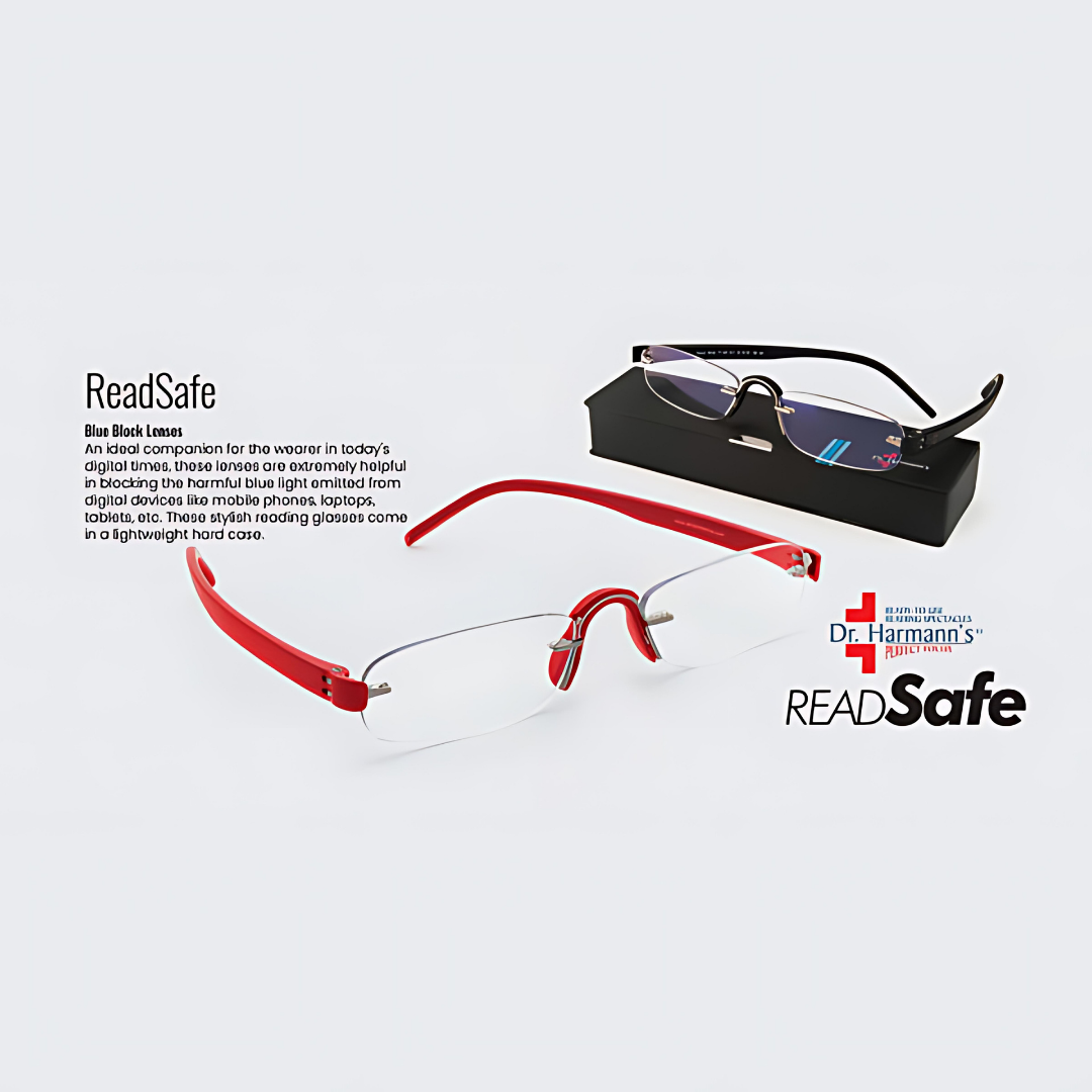 First Lens Dr. Harmanns reading glasses ReadSafe Blue Block