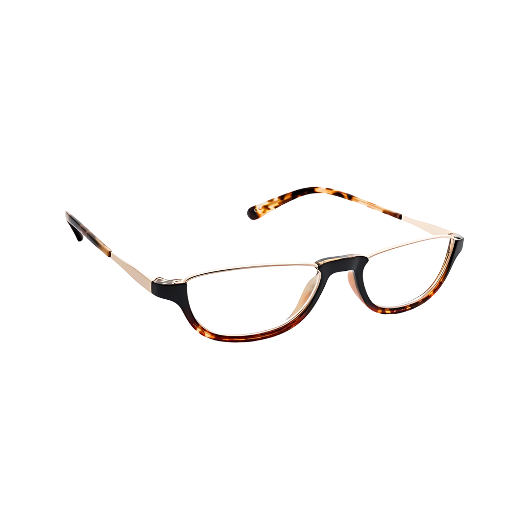 Woman wearing Dr. Harmann's iReadOne Reading glasses from First Lens while reading a book