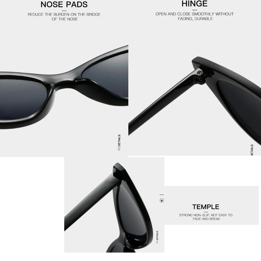 First Lens Cateye Frame Sunglasses 009 Retrochic with a pop of color in the lenses