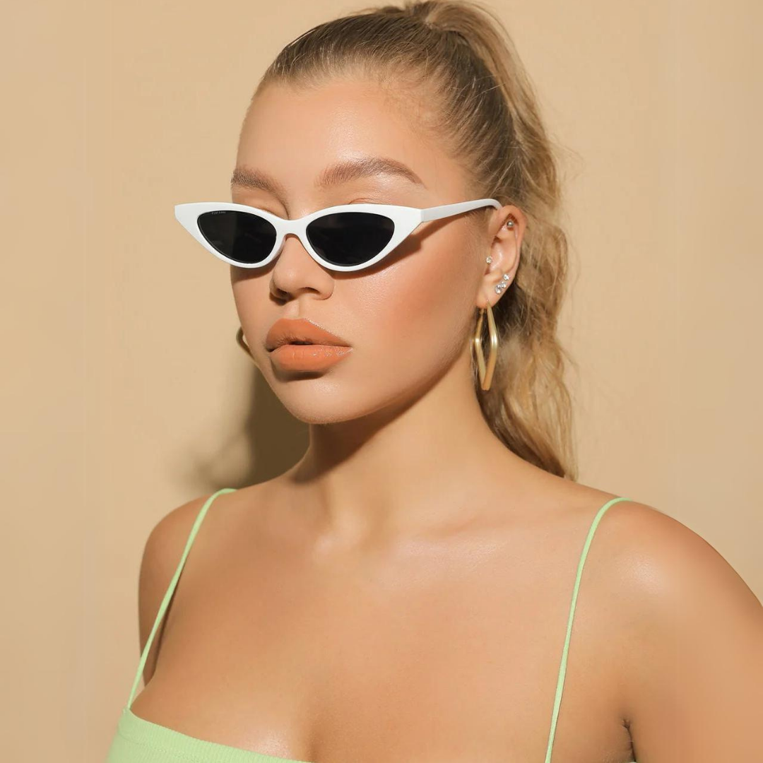 First Lens Cateye Frame Sunglasses 009 Retroinspired design in a bold red hue