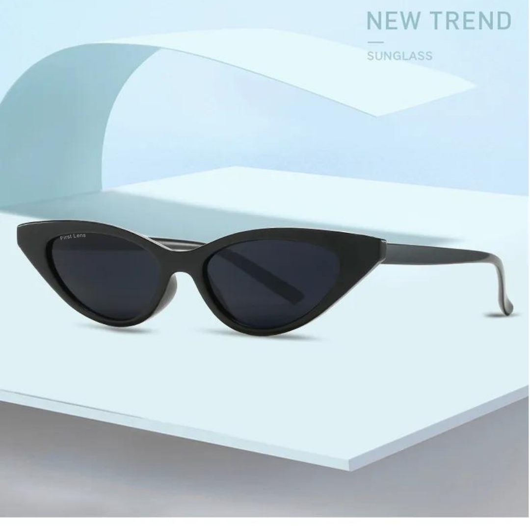 First Lens Cateye Frame Sunglasses 009 Sleek silver frame with gradient lenses