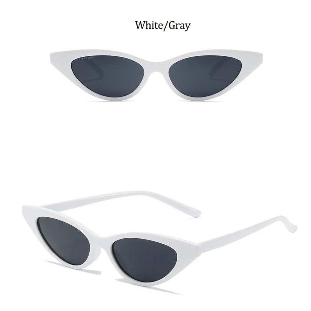 First Lens Cateye Frame Sunglasses 009 Glamorous gold frame with mirrored lenses