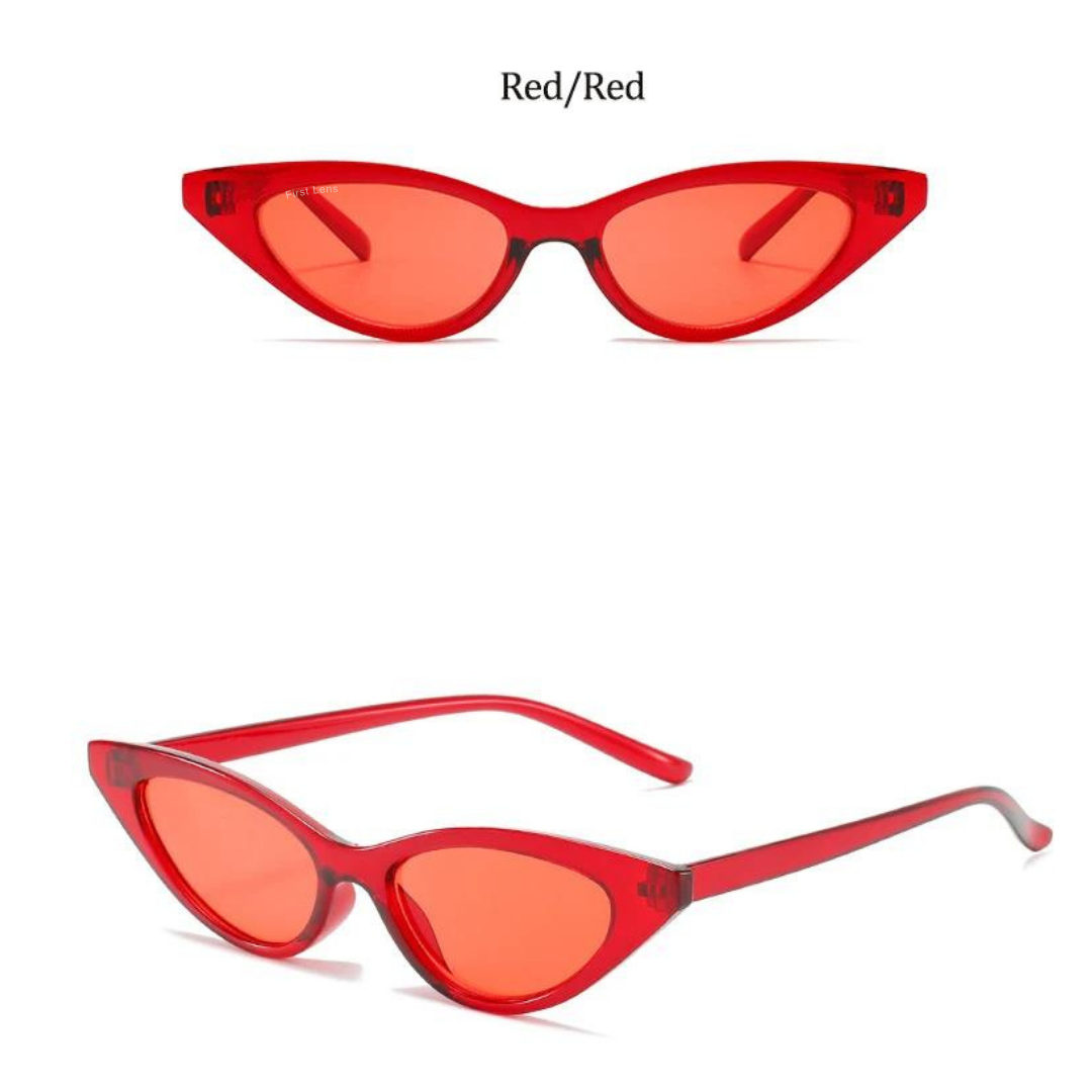 First Lens Cateye Frame Sunglasses 009 Vibrant blue frame with UVprotective lenses