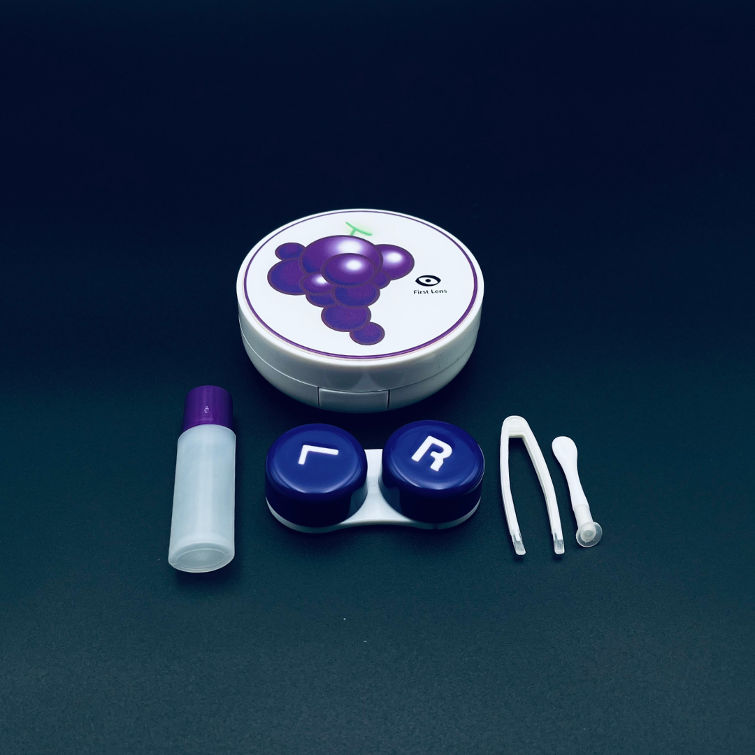 First Lens Oval Contact Lens Case with Mirror