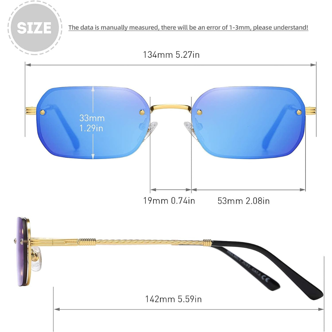 Close up of the lenses of First Lens Glints Sunglasses 010 Clear vision with flair.