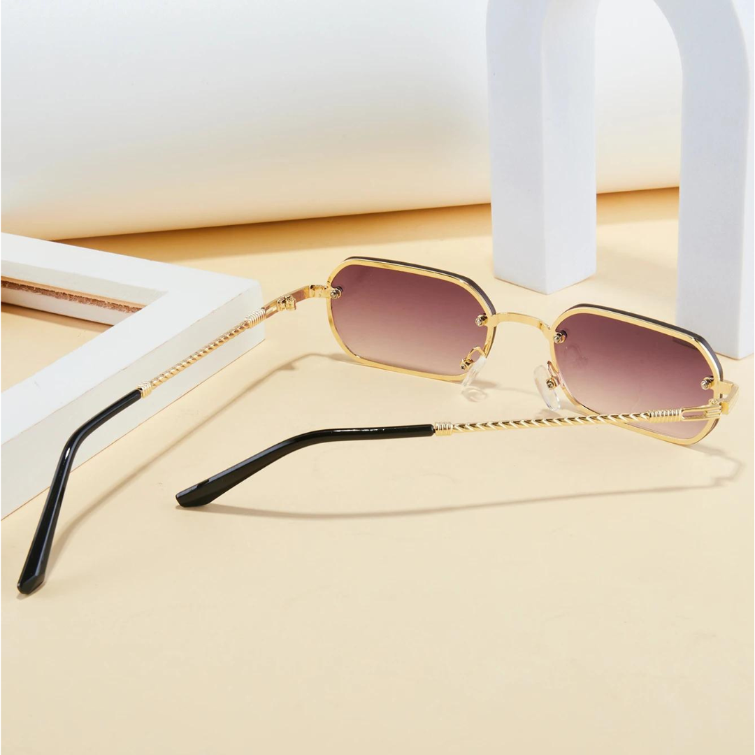 A rear view of First Lens Glints Sunglasses 010 Sleek and captivating.