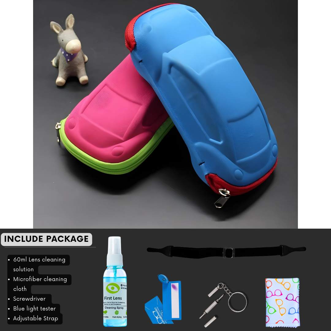 Sleek and durable blue light blocking glasses for children by First Lens.