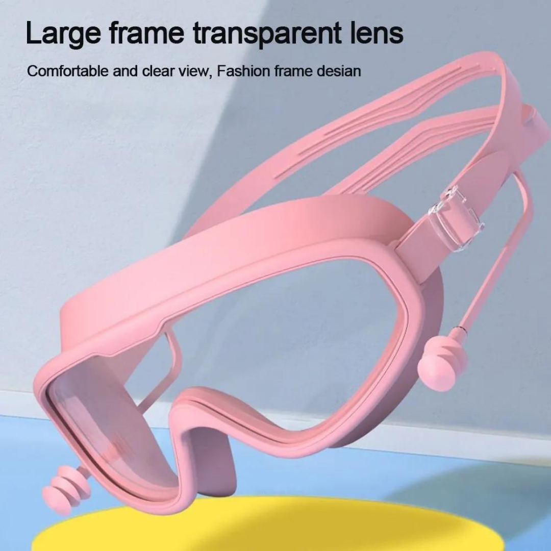 Close-up of First Lens kids goggles showing the UV protection feature.