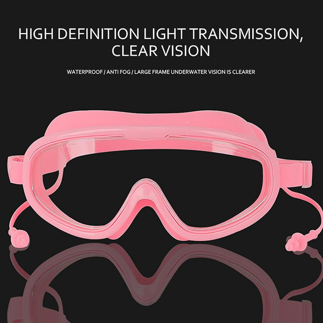First Lens kids goggles displayed in their packaging.