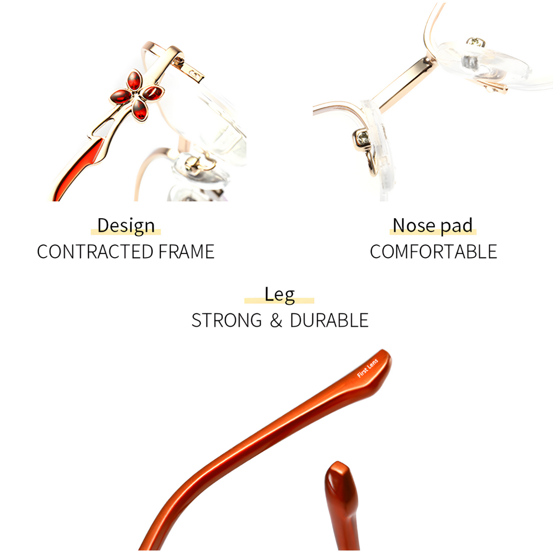 Women's Newage Blue Light Reading Glasses by First Lens