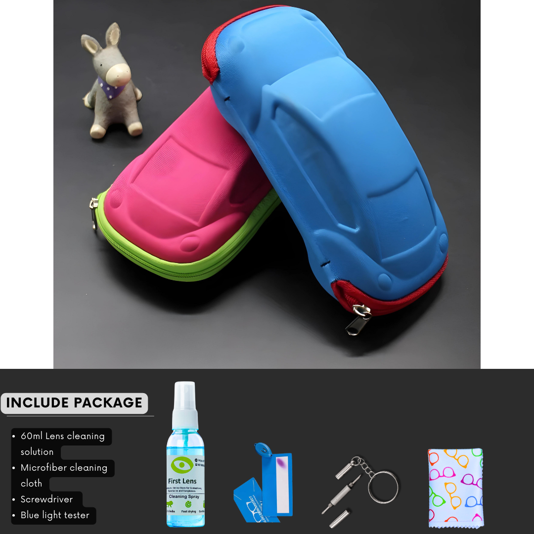 Set your child up for success with First Lens RoundEye Kids Blue Light Blocking Glasses.