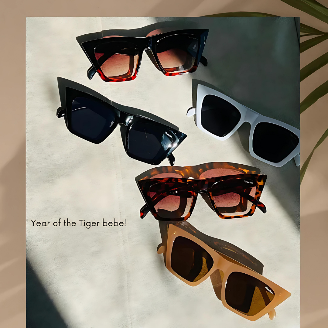 First Lens square frame Sunglasseses in classic black, front view