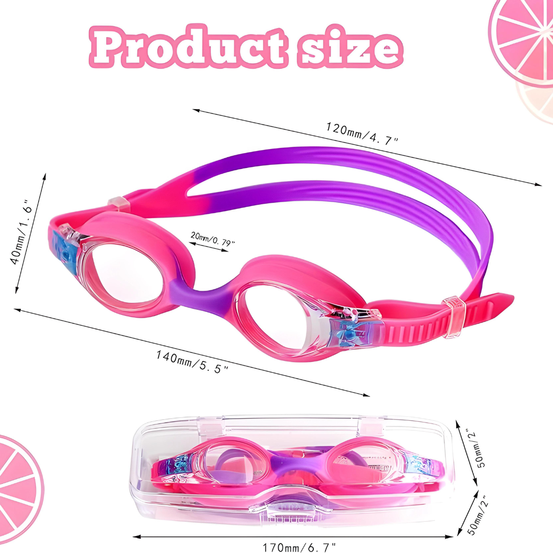 Youth swim goggles with a sleek and modern design from First Lens.