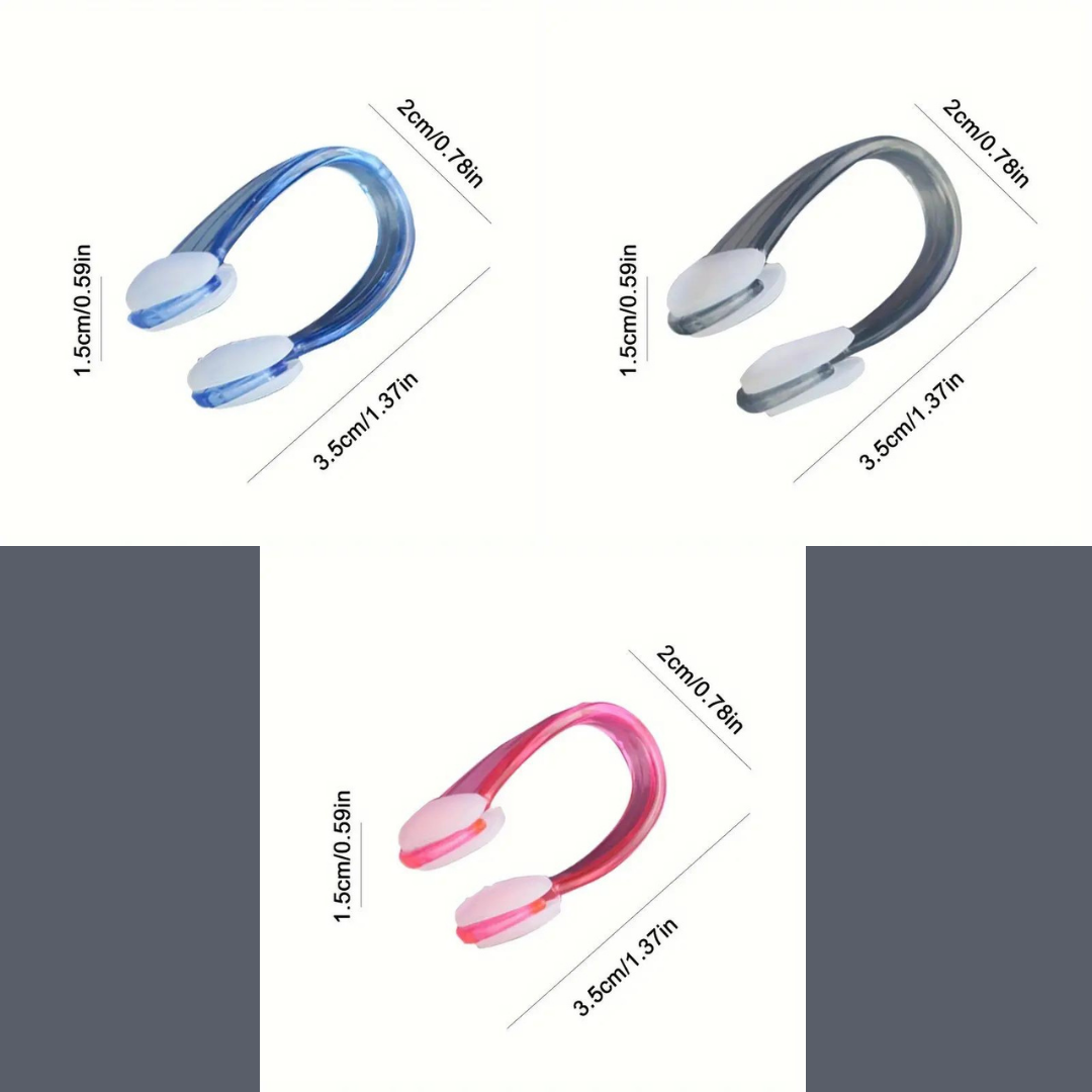 First Lens Swimming Accessories Kit with nose clip and ear plugs.