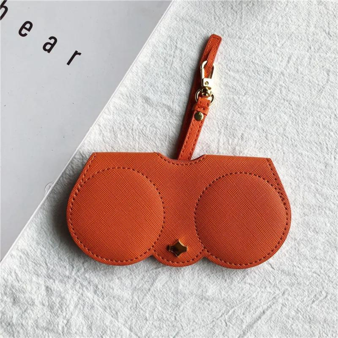 First Lens Unisex Plane UP Leather Eyeglasses Clip Glasses Case Multifunctional Sunglasses Bag