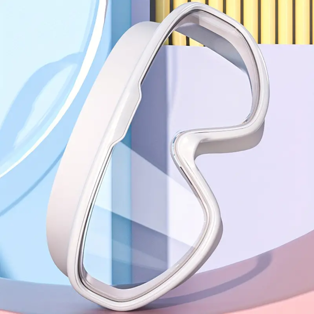 High-quality white First Lens swim goggles designed for comfort and clarity.