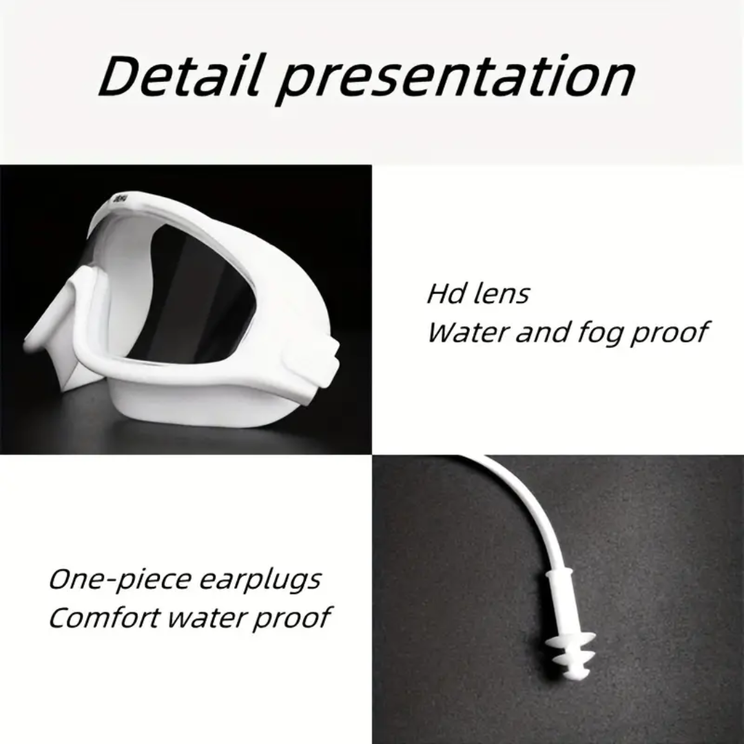 First Lens prescription swim goggles with adjustable straps for a custom fit.