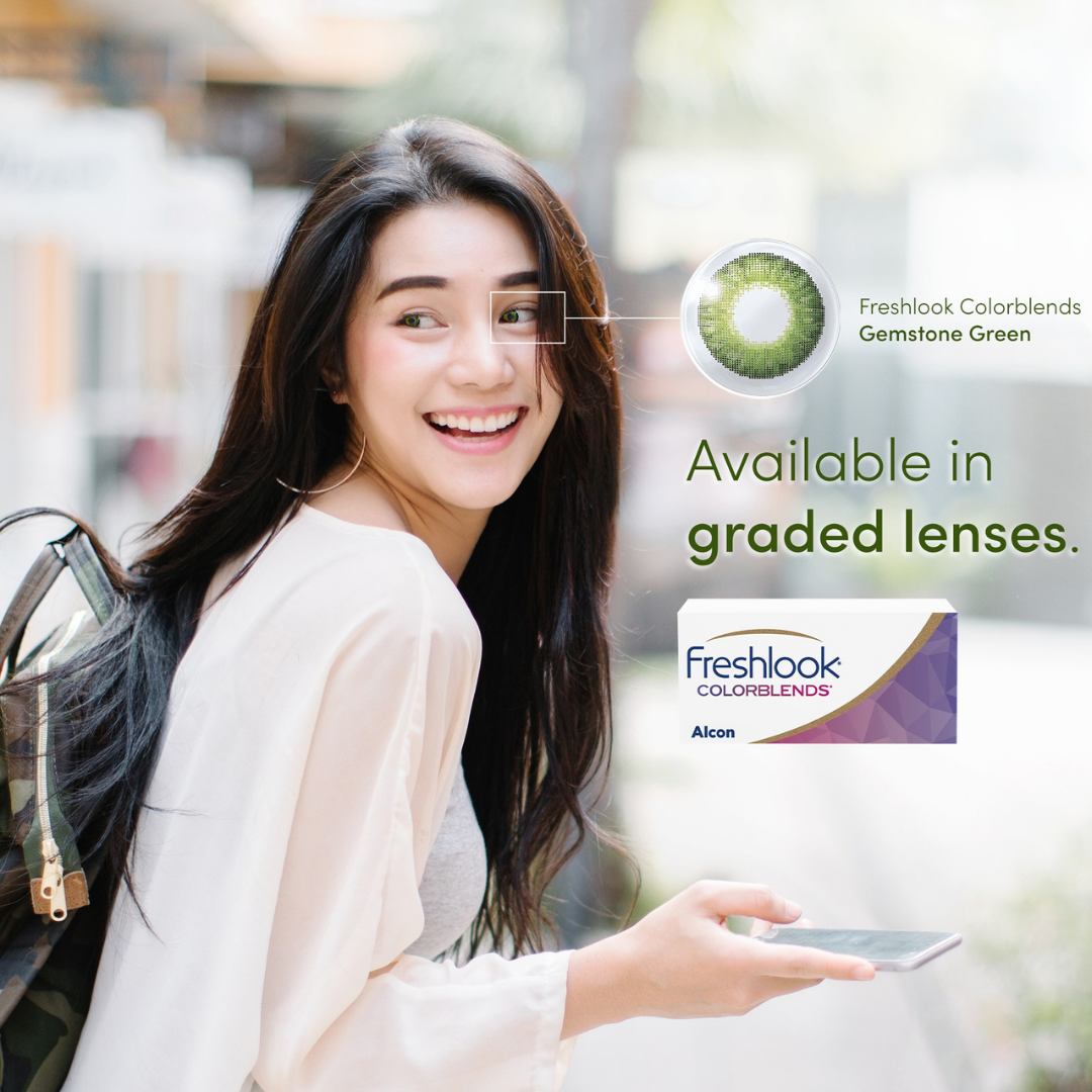Alcon Freshlook Colorblends Gemstone Green Color Lenses (2 Lens per Box) >> New Name+Packing - Air Optix Colors <<