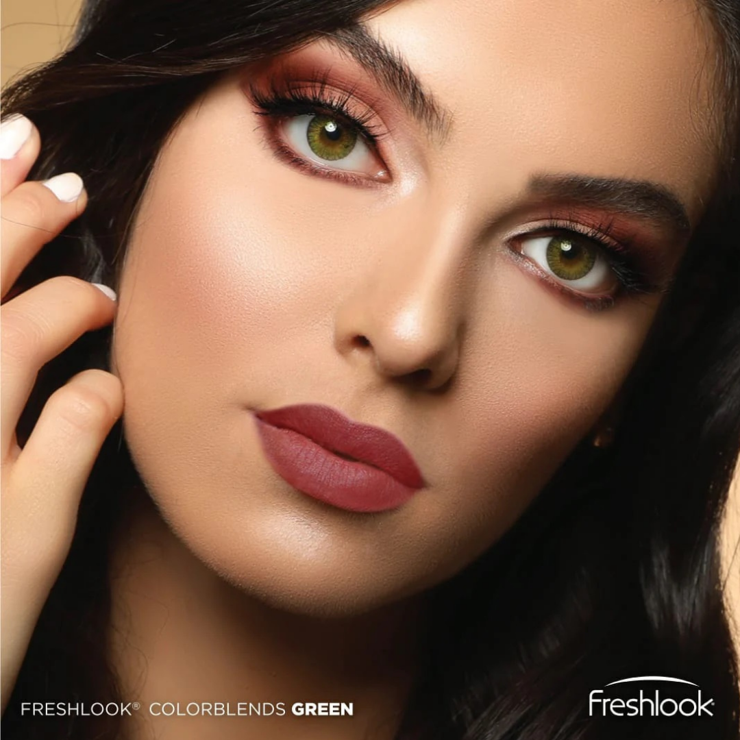 Alcon Freshlook Colorblends Green Color Lenses (2 Lens per Box) >> New Name+Packing - Air Optix Colors <<