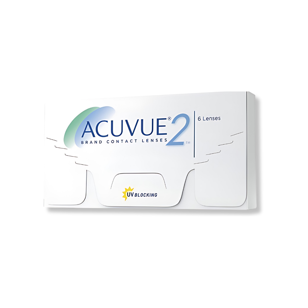 First Lens: Packaging of Johnson & Johnson Acuvue2 lenses